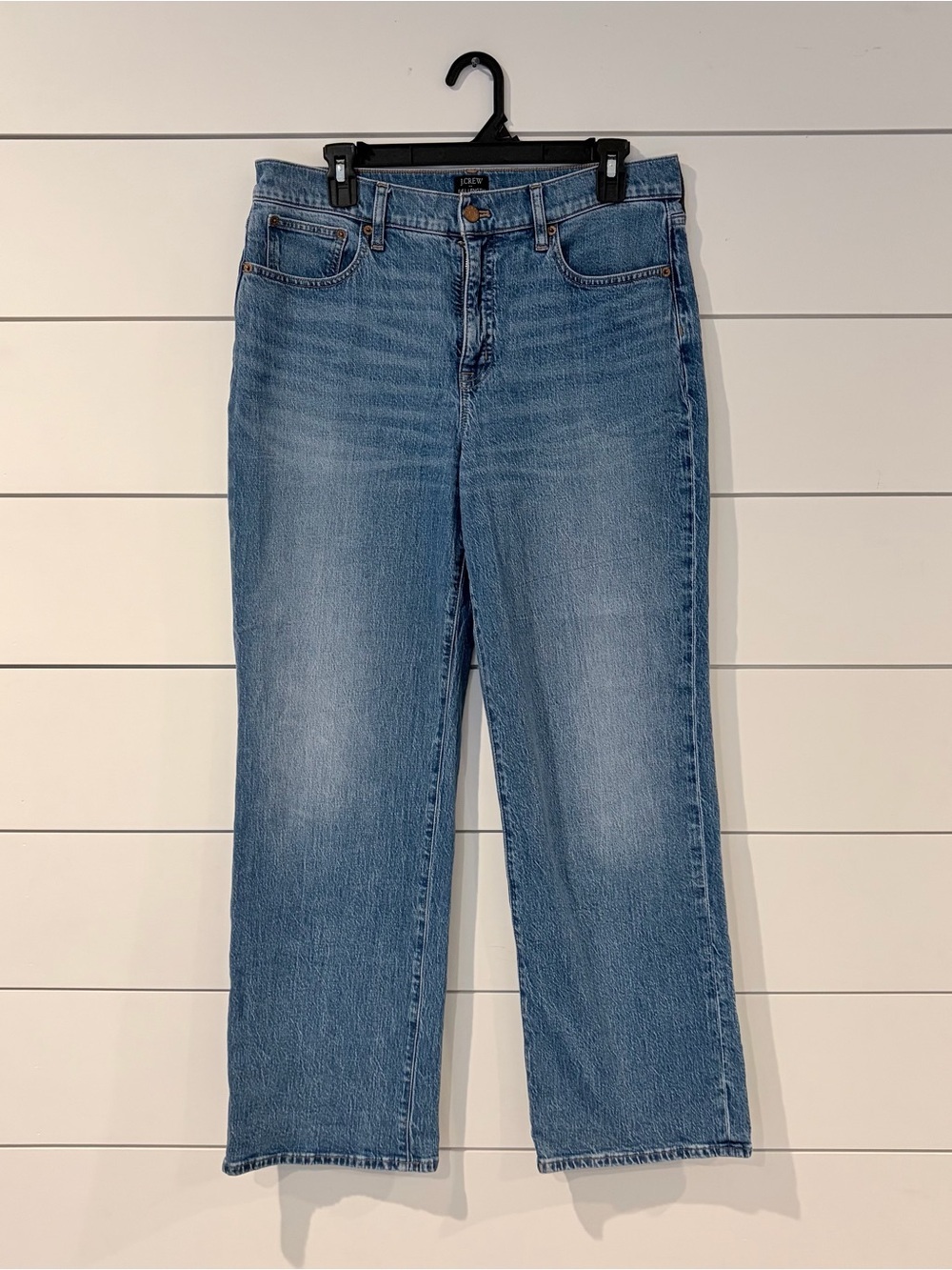 J.Crew Wide Leg Jean 29 Light Wash Denim Y2K Coastal Cowgirl Core Model-Off-Duty
